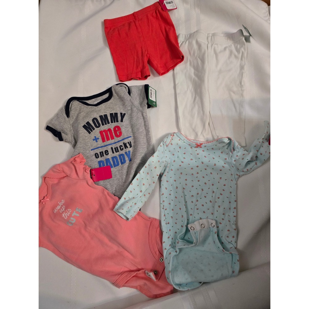 Carters Rabbit Skins Baby Bodysuit Leggings Shorts Bundle Lot of 10 6M